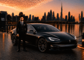 Tesla Model S with Driver in Dubai