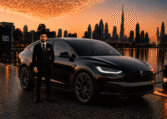 Tesla Model X with Driver in Dubai
