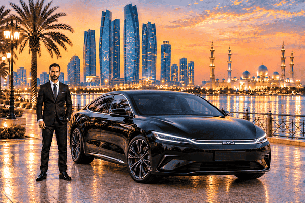 BYD Han Ev With Driver in Abu Dhabi