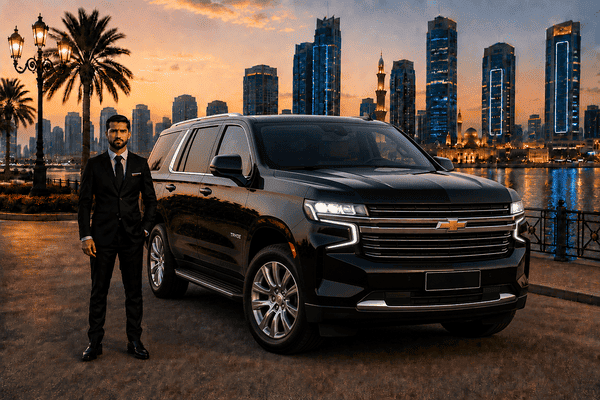 Chevrolet Tahoe with Driver in Sharjah