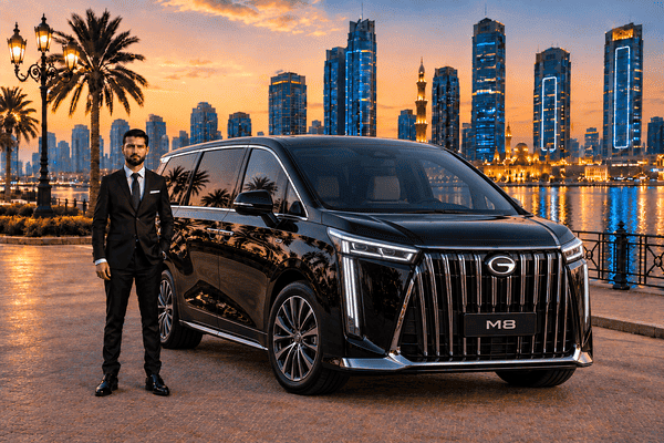 GAC M8 with Driver in Sharjah