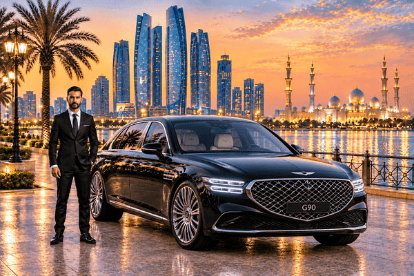 Genesis G90 With Driver in Abu Dhabi