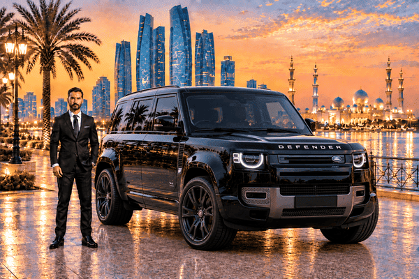 Range Rover Defender V6 With Driver in Abu Dhabi