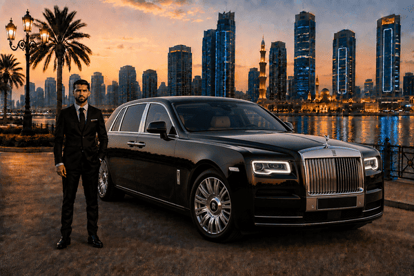 Rolls Royce Phantom with Driver in Sharjah - Chauffeur Service Sharjah