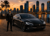 Tesla Model S with Driver in Sharjah