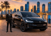 Tesla Model X with Driver in Sharjah