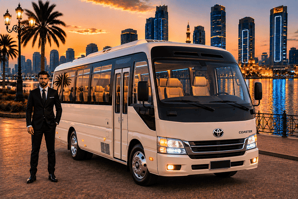 Toyota Coaster with Driver in Sharjah